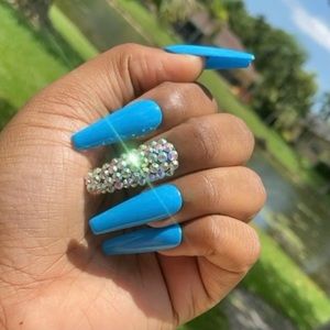 Press On Nails/ Blue Pressons/ Pressons